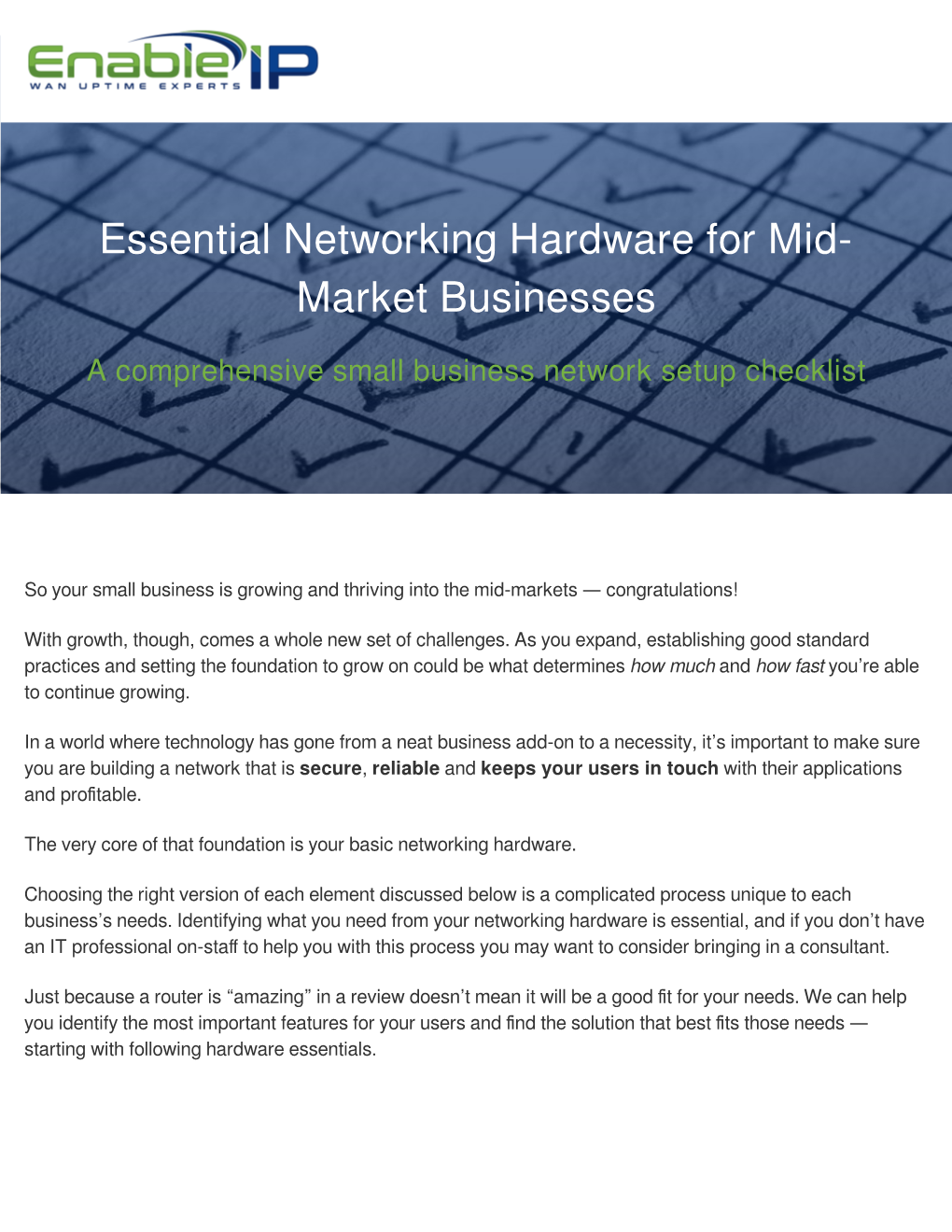 Essential Networking Hardware for Mid-Market Businesses