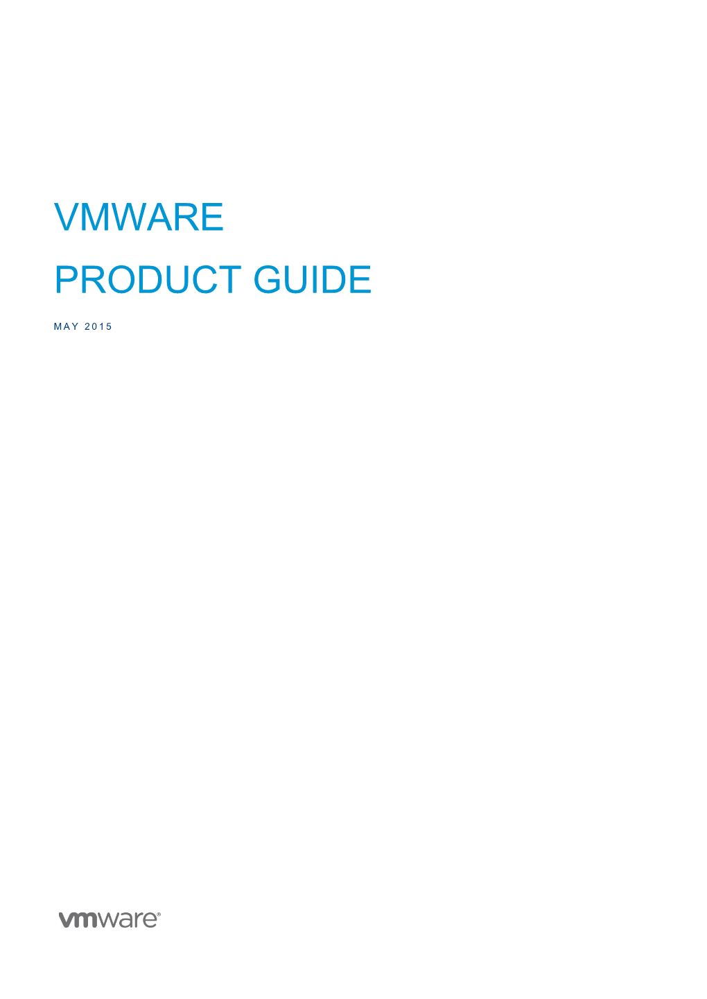 Vmware Product Guide