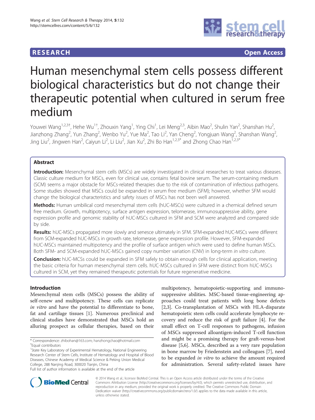 Human Mesenchymal Stem Cells Possess Different Biological