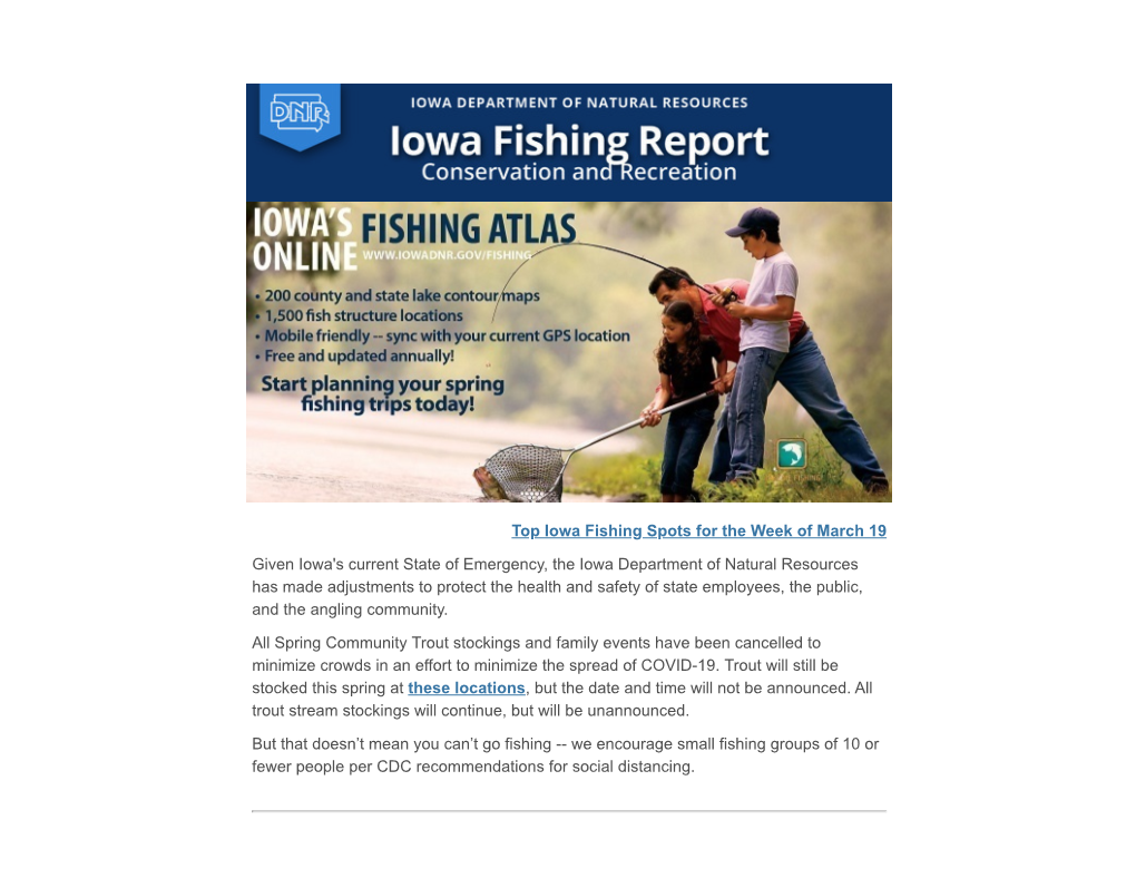March 19 Iowa Fishing Report.Pdf