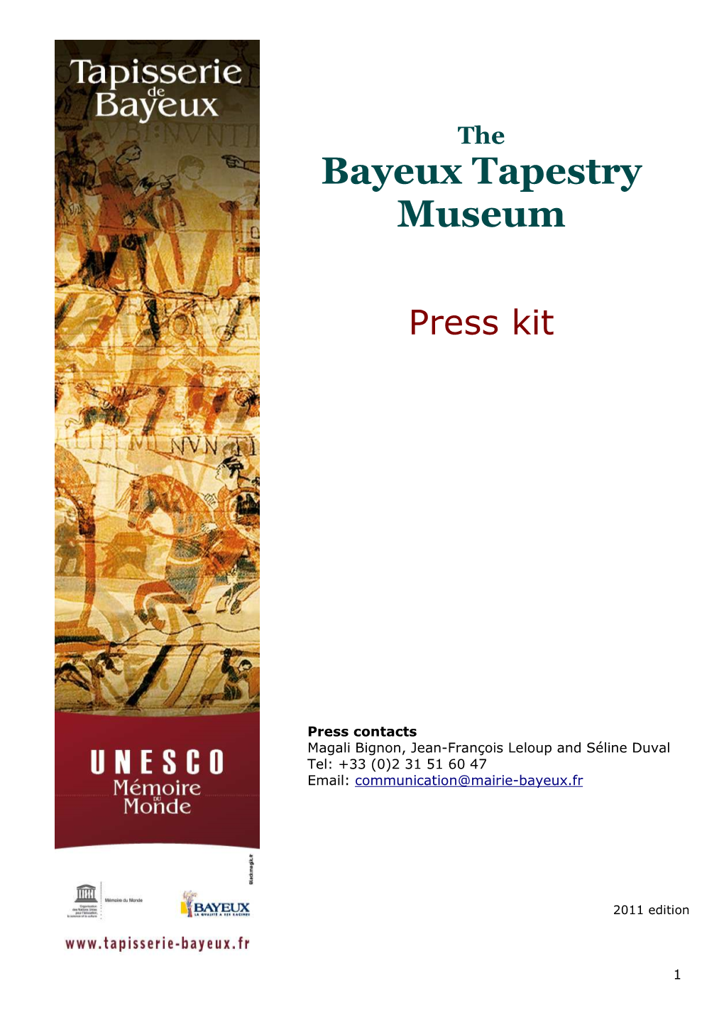 Dossier De Presse Tapisserie EN