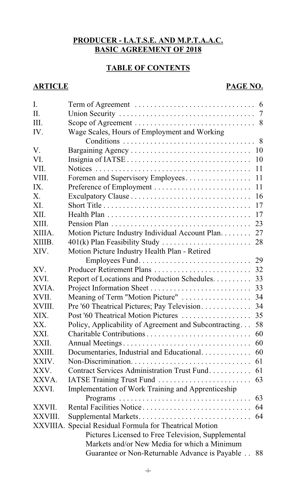 Iatse and Mptaac Basic Agreement