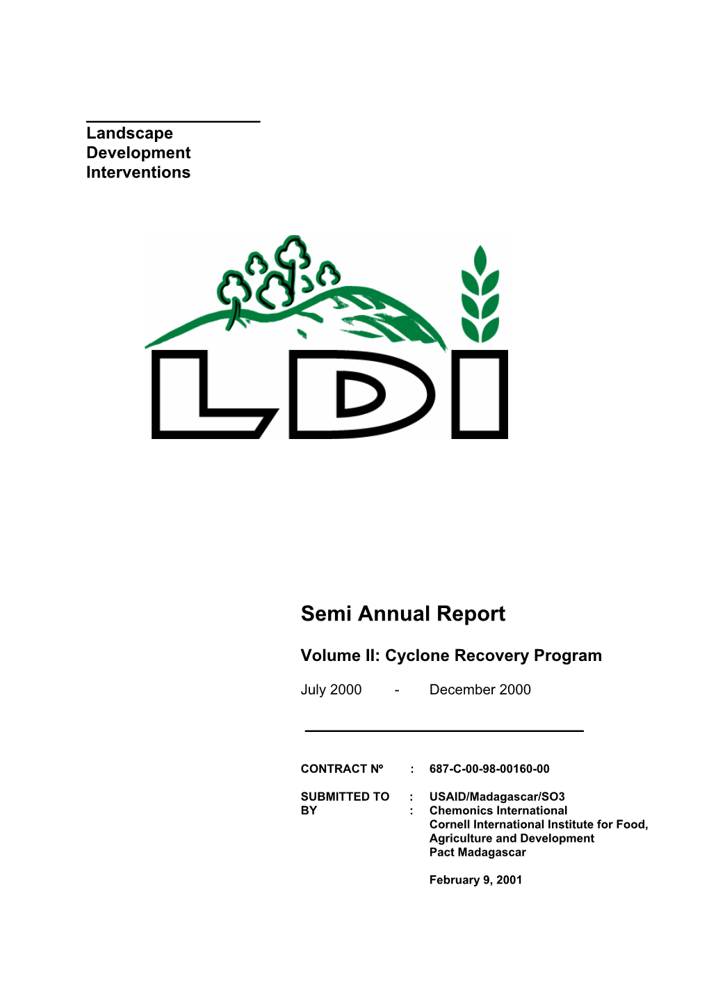 Semi Annual Report