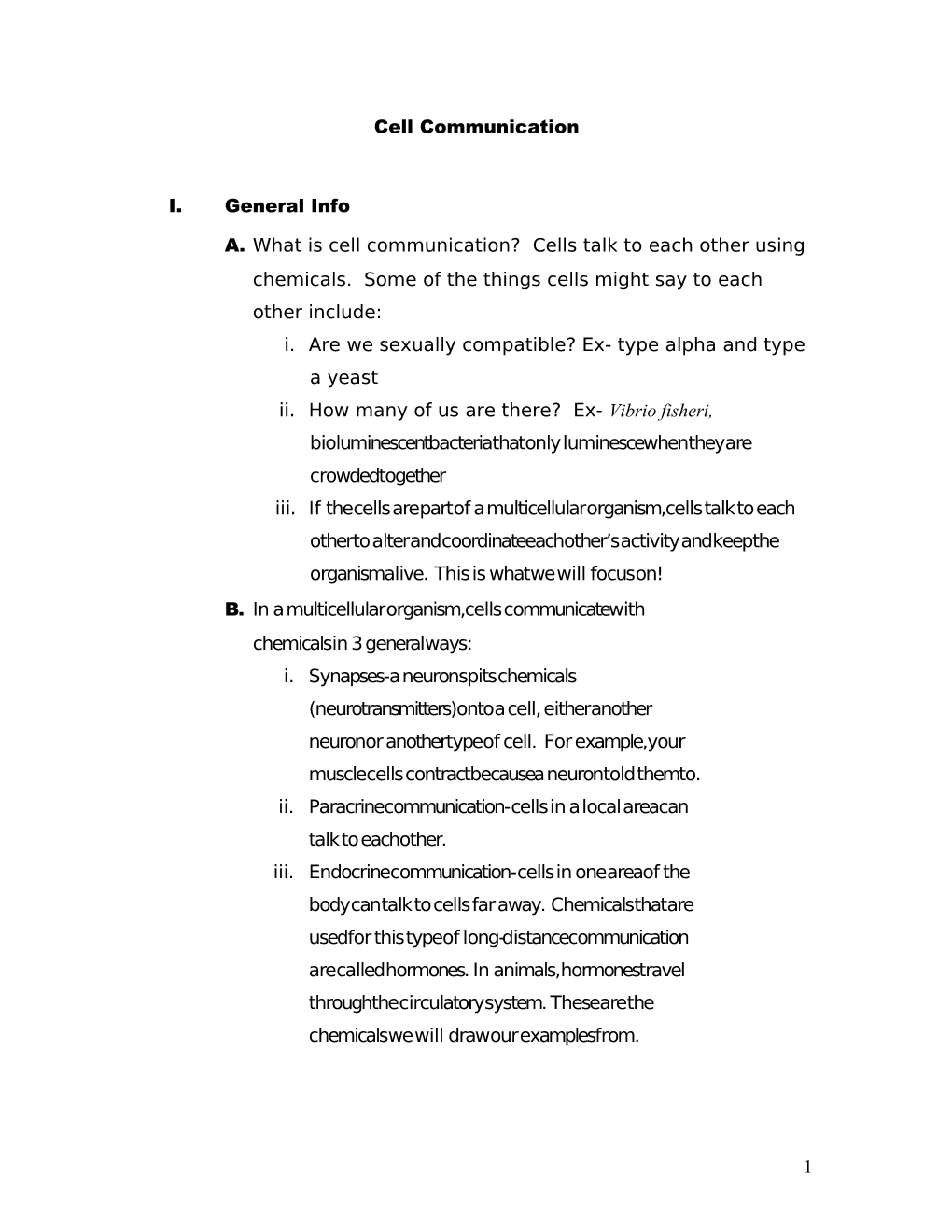 Cell Communication