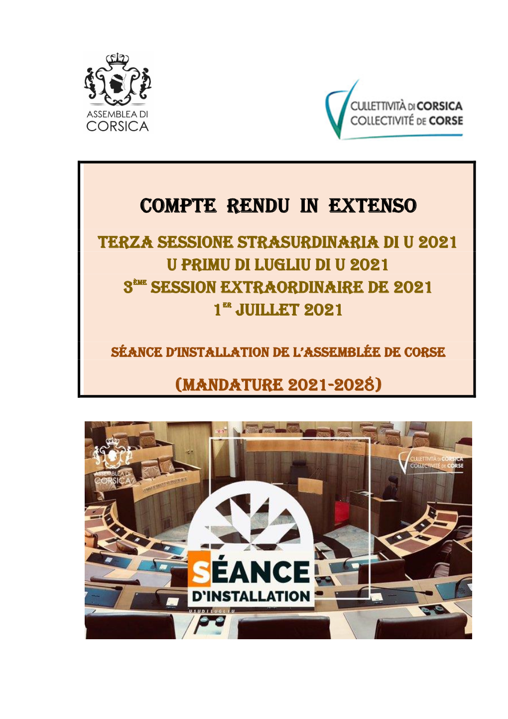 Compte Rendu in Extenso