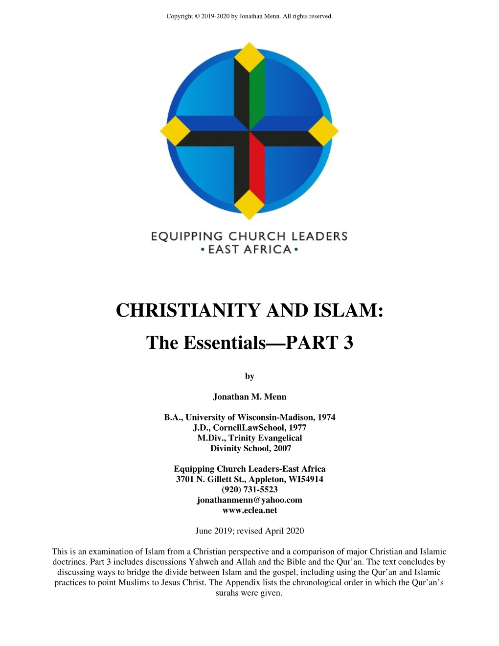 CHRISTIANITY and ISLAM: the Essentials—PART 3