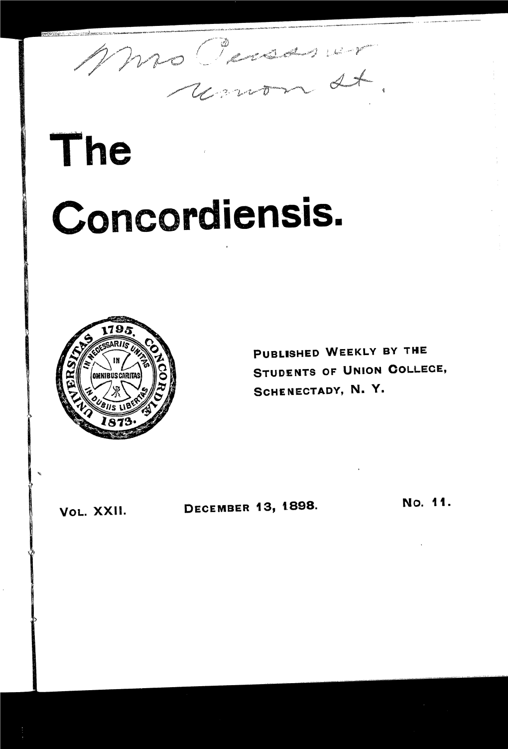 The Concordiensis, Volume 22, Number 11