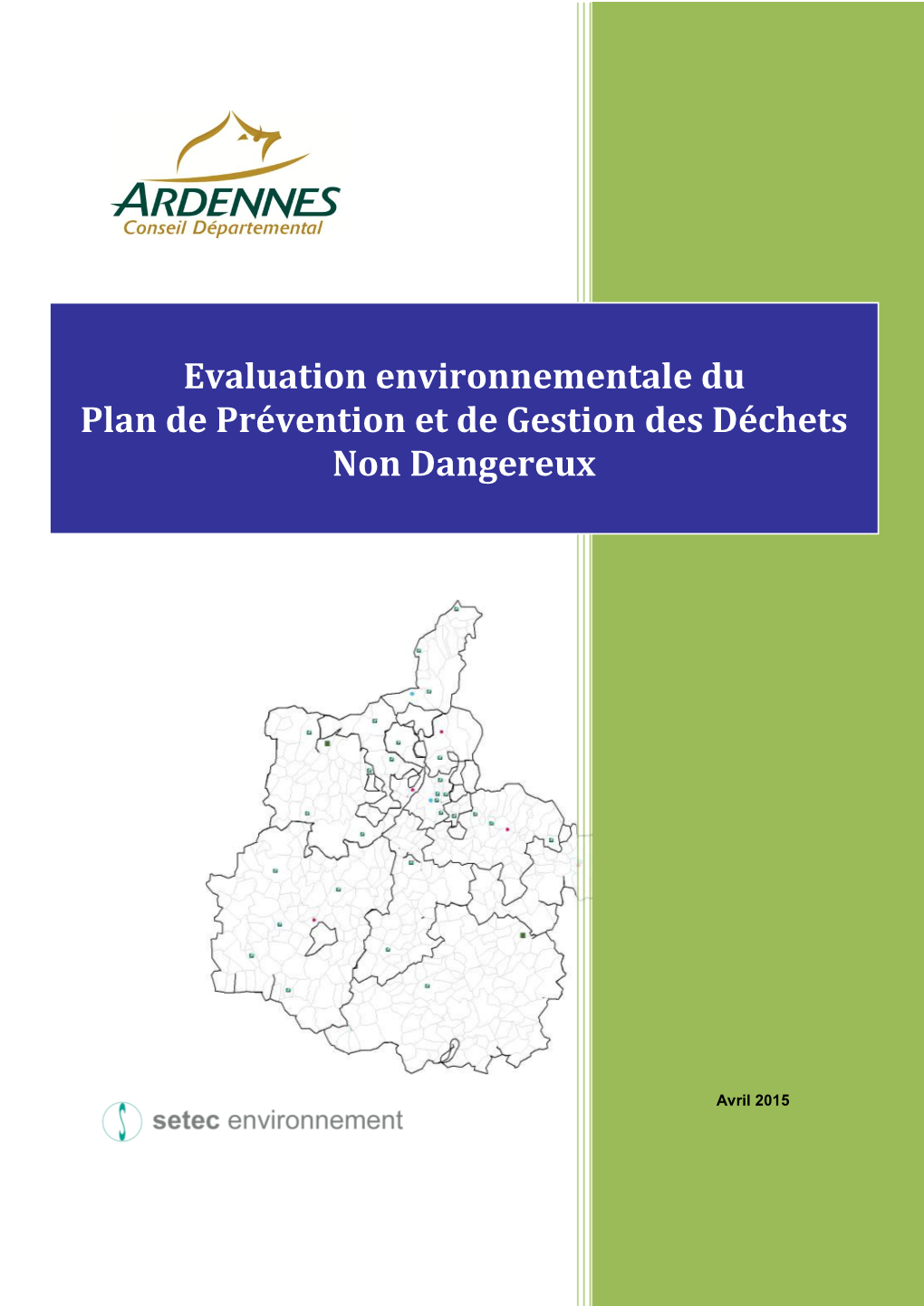 Evaluation Environnementale Du Plan De Prévention Et De Gestion Des