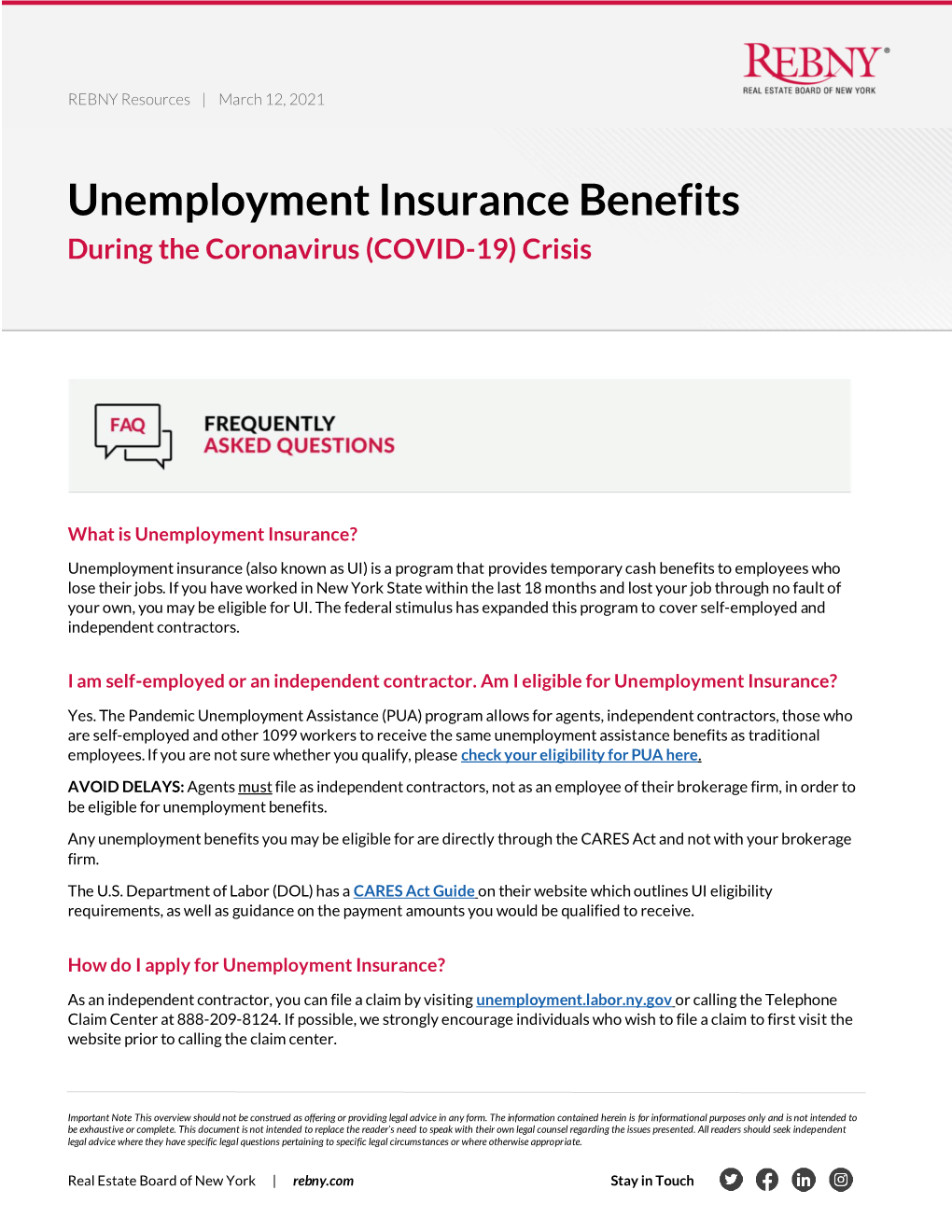 Unemployment Insurance Benefits