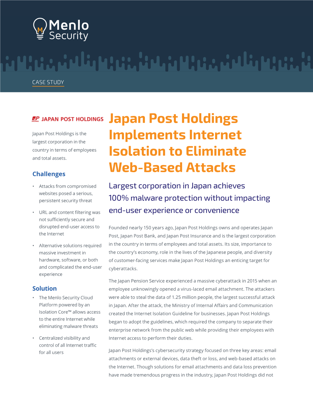 Japan Post Holdings Implements Internet Isolation to Eliminate Web