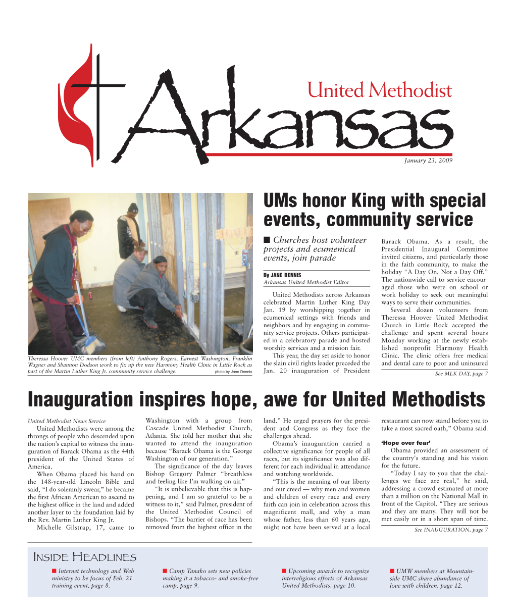 Inauguration Inspires Hope, Awe for United Methodists