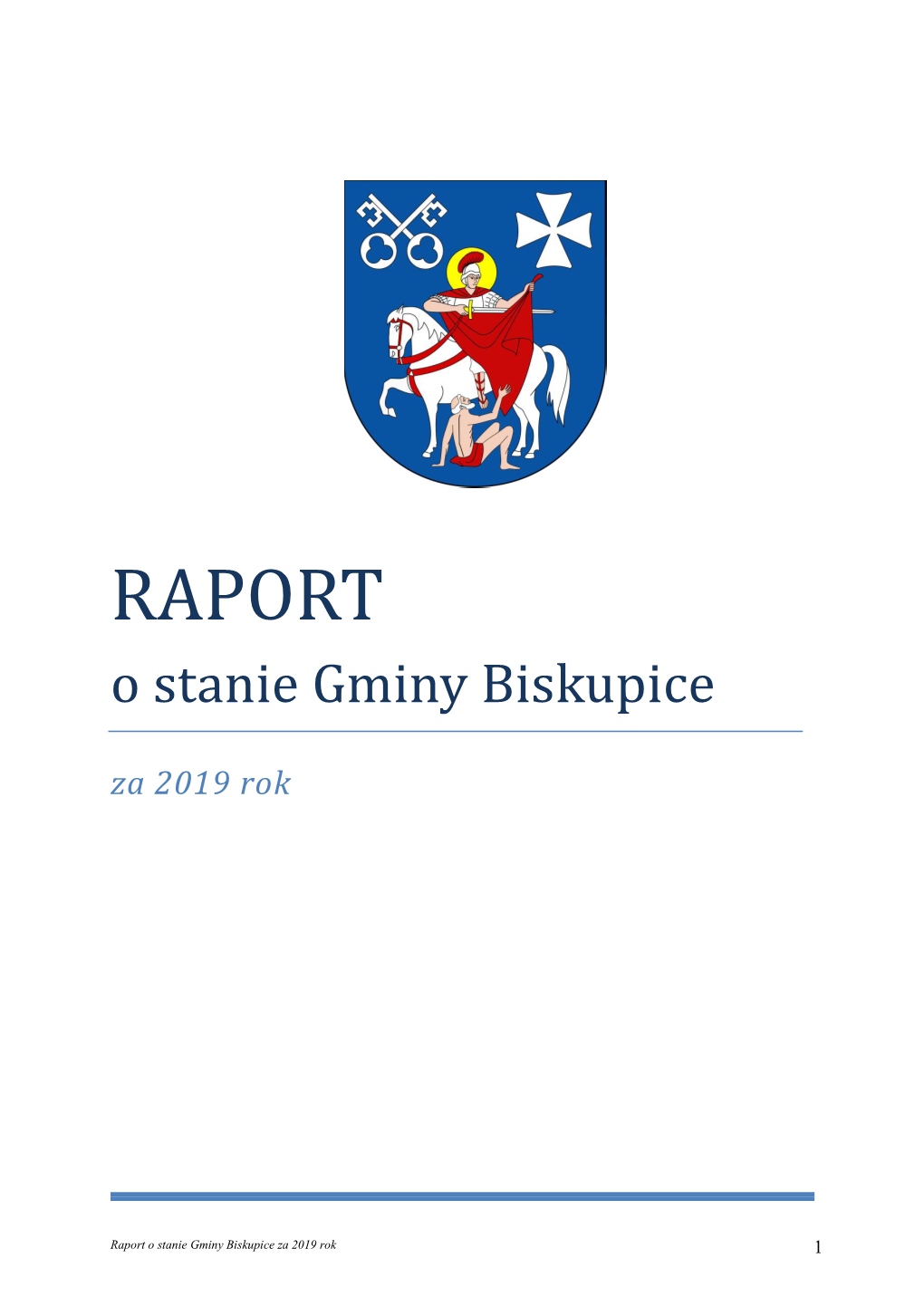 RAPORT O Stanie Gminy Biskupice Za 2019 Rok