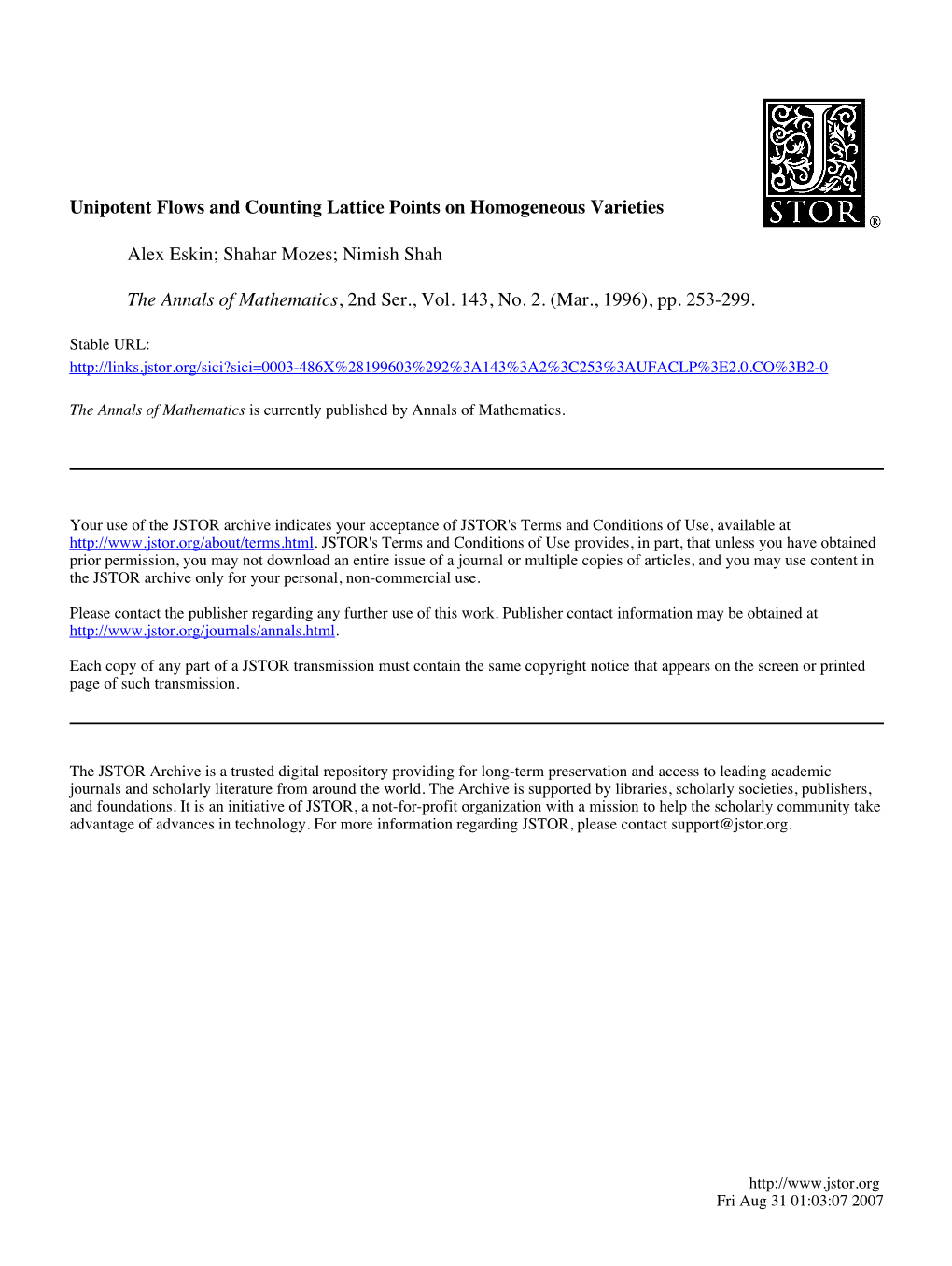 Unipotent Flows and Counting Lattice Points on Homogeneous Varieties