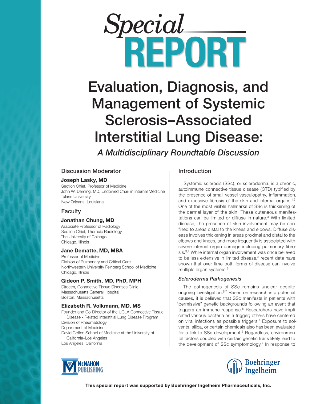 Evaluation, Diagnosis, and Management of Systemic Sclerosis–Associated Interstitial Lung Disease: a Multidisciplinary Roundtable Discussion