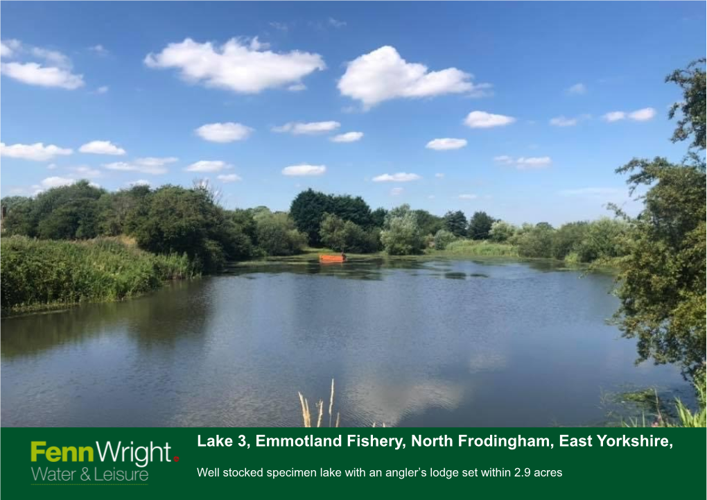 Lake 3, Emmotland Fishery, North Frodingham, East Yorkshire