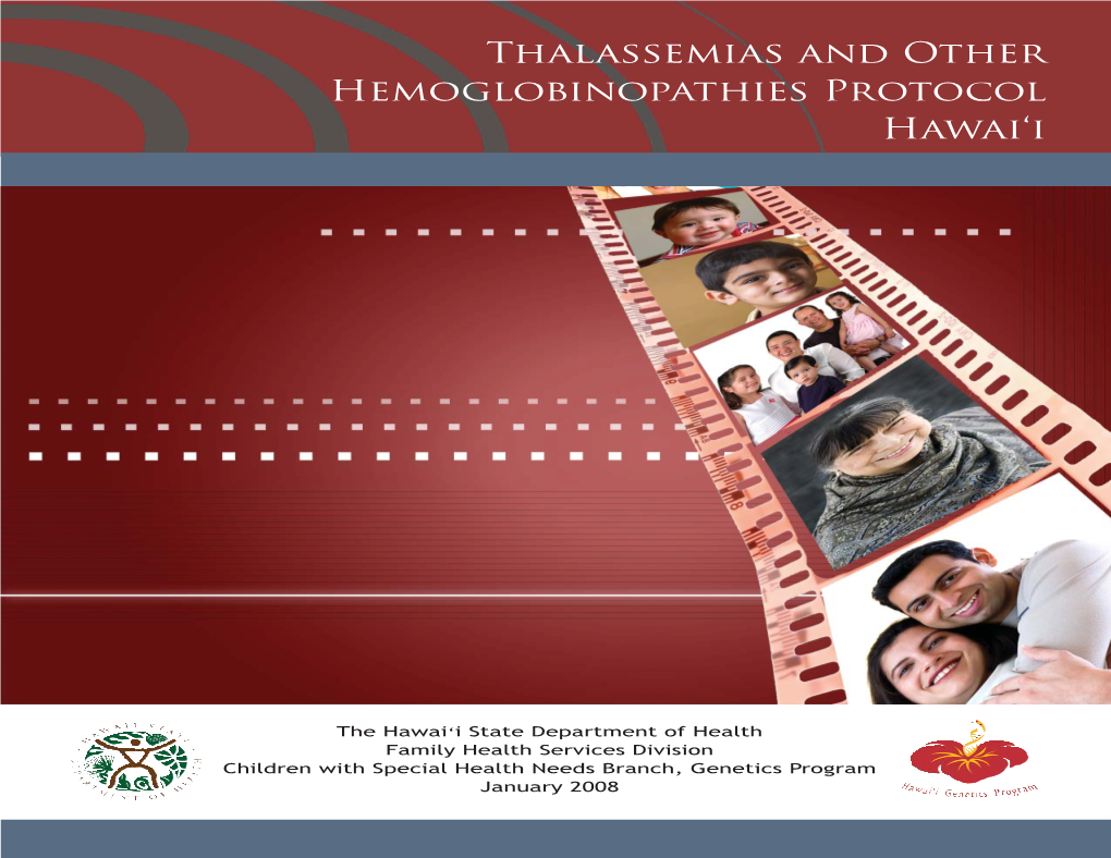 Thalassemias and Other Hemoglobinopathies Protocol Hawai'i