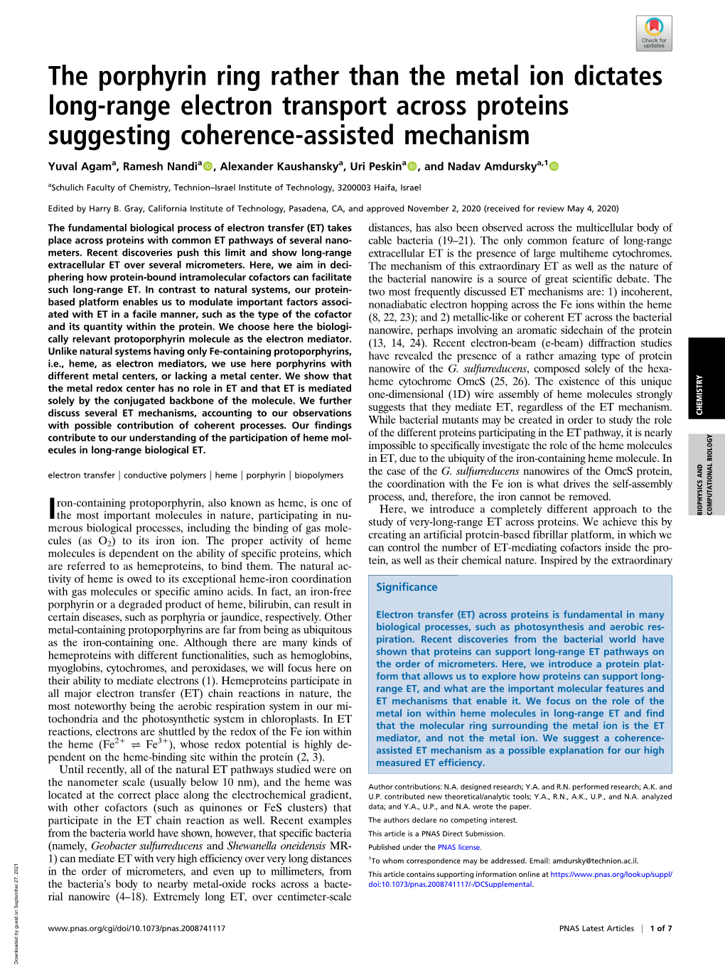 The Porphyrin Ring Rather Than the Metal Ion Dictates Long-Range Electron Transport Across Proteins Suggesting Coherence-Assisted Mechanism