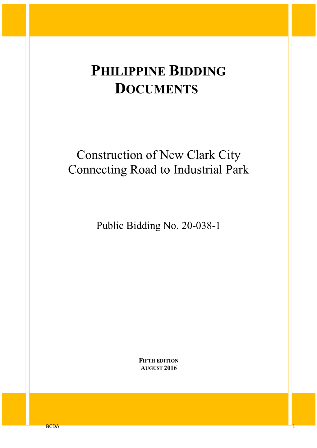 Construction of New Clark City Connecting Road to Industrial Park