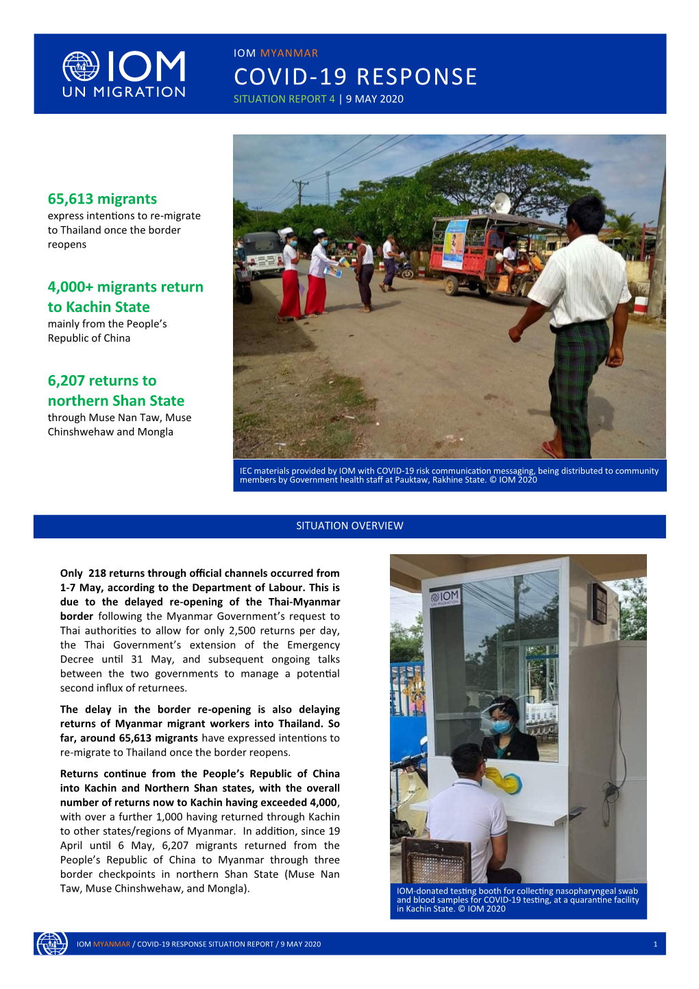 Covid-19 Response Situation Report 4 | 9 May 2020