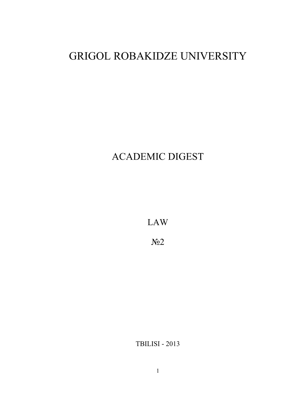 Grigol Robakidze University