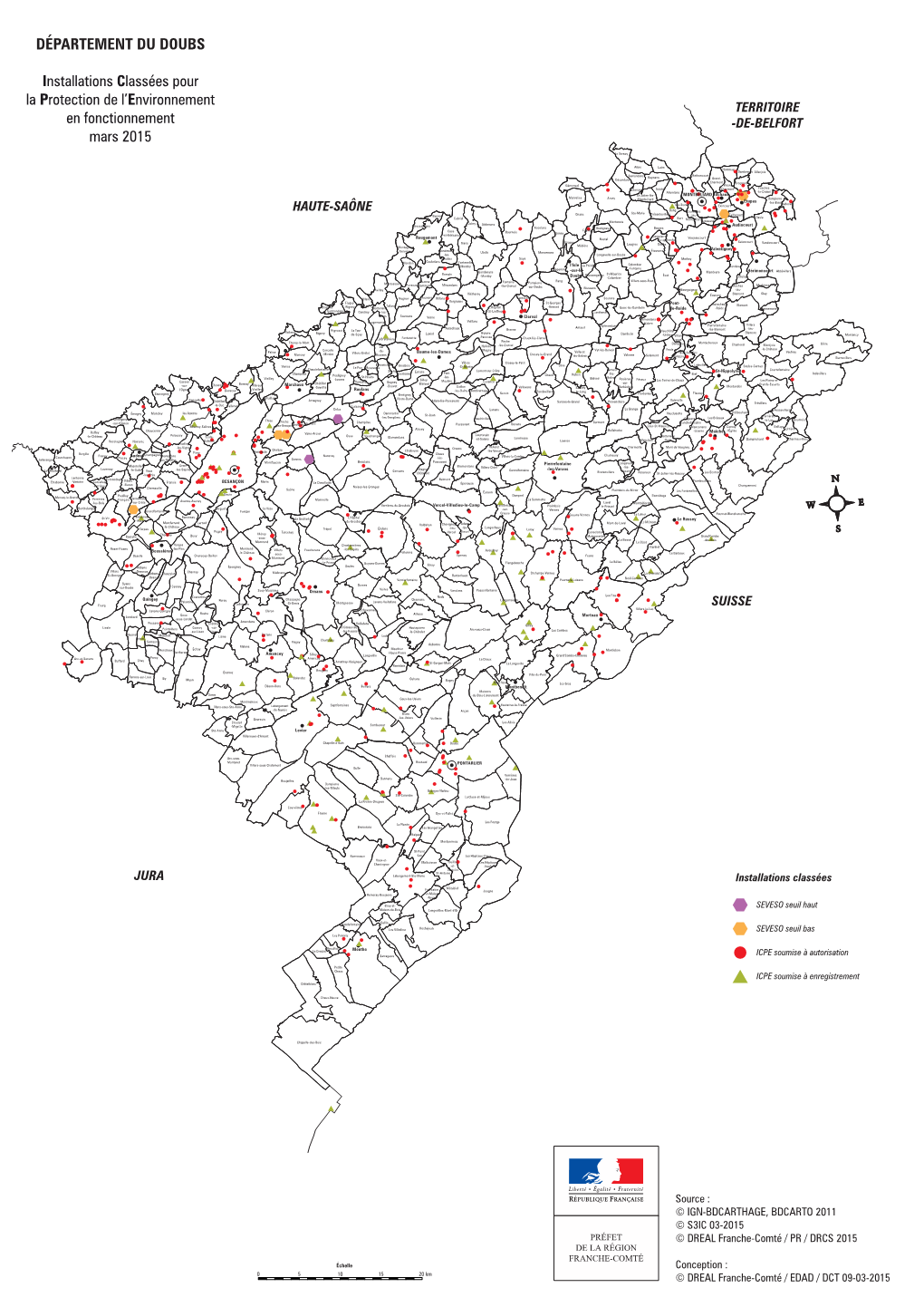 DÉPARTEMENT DU DOUBS Installations Classées Pour La