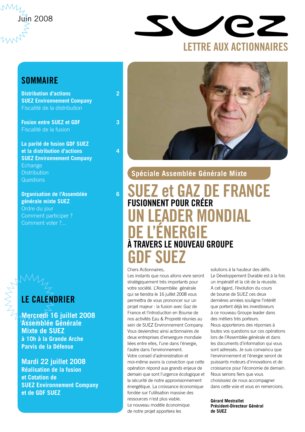 Suez Et Gaz De France Un Leader Mondial De L'énergie Gdf Suez