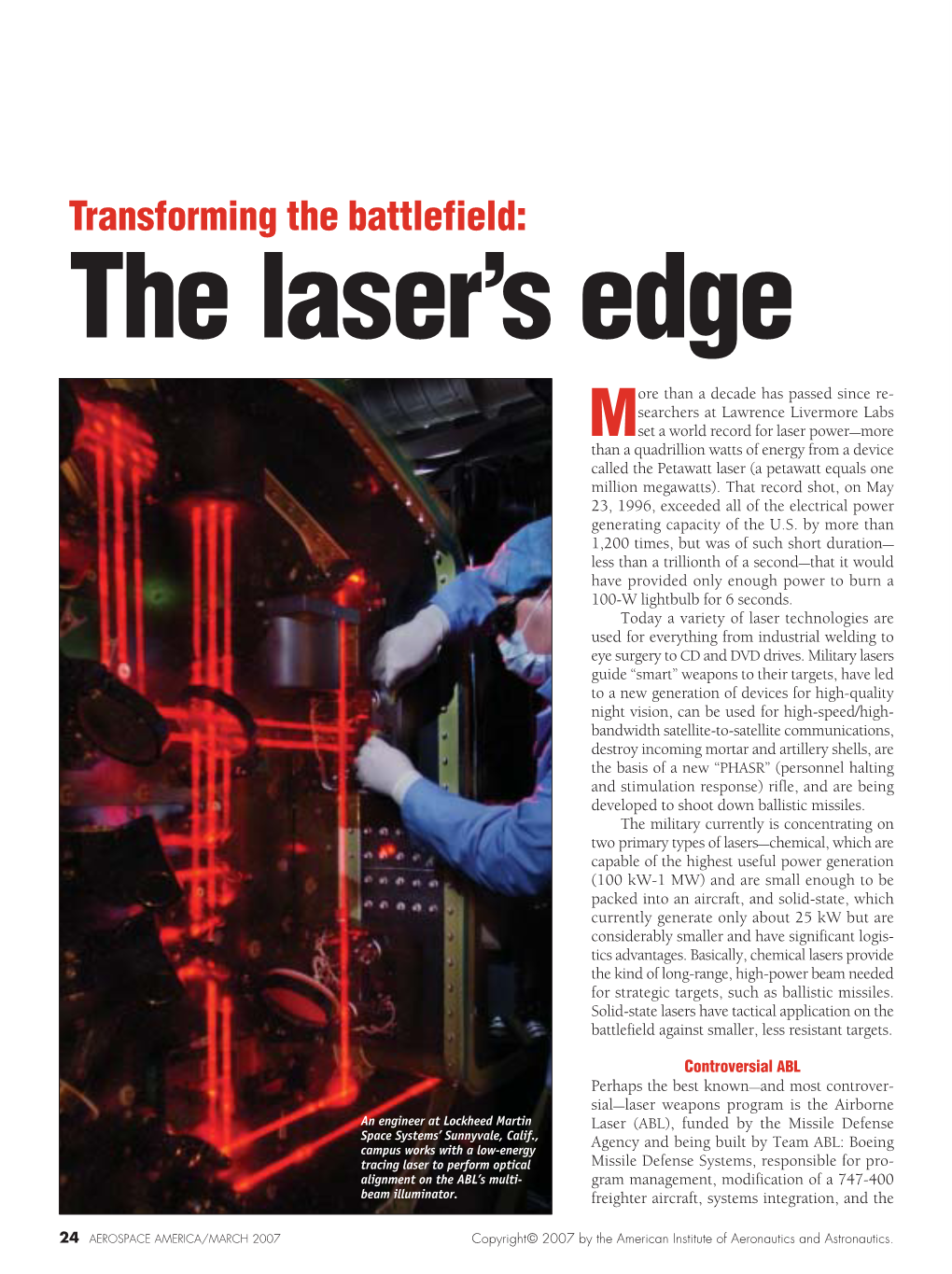 Transforming the Battlefield: the Laser's Edge