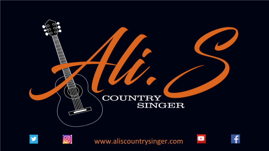 Ali S Country Singer Singer/Songwriter of Tradi�Onal Country Music