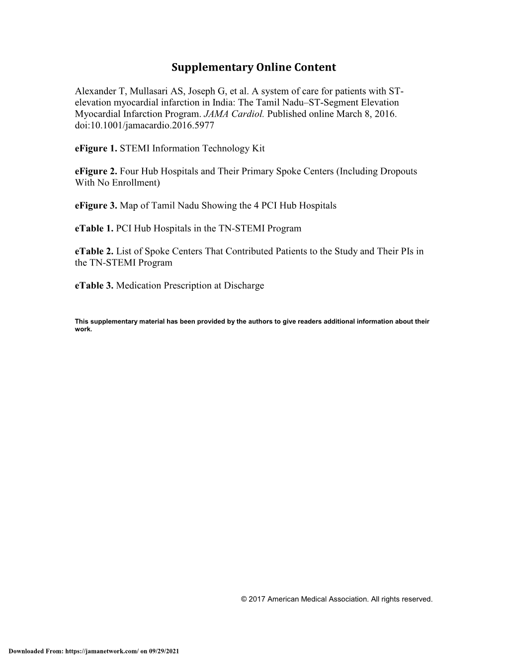 The Tamil Nadu–ST-Segment Elevation Myocardial Infarction Program