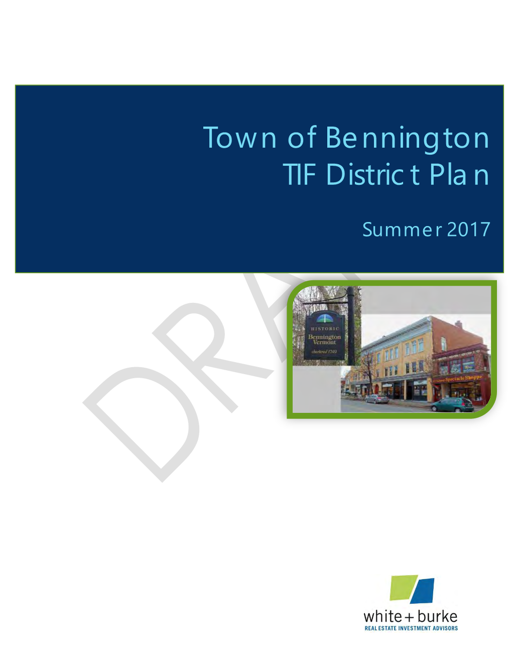 Town of Bennington TIF District Plan