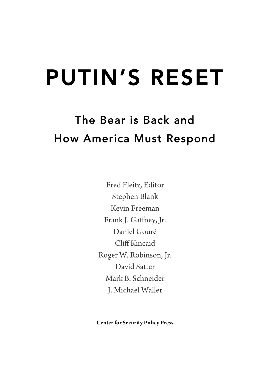 Putin's Reset