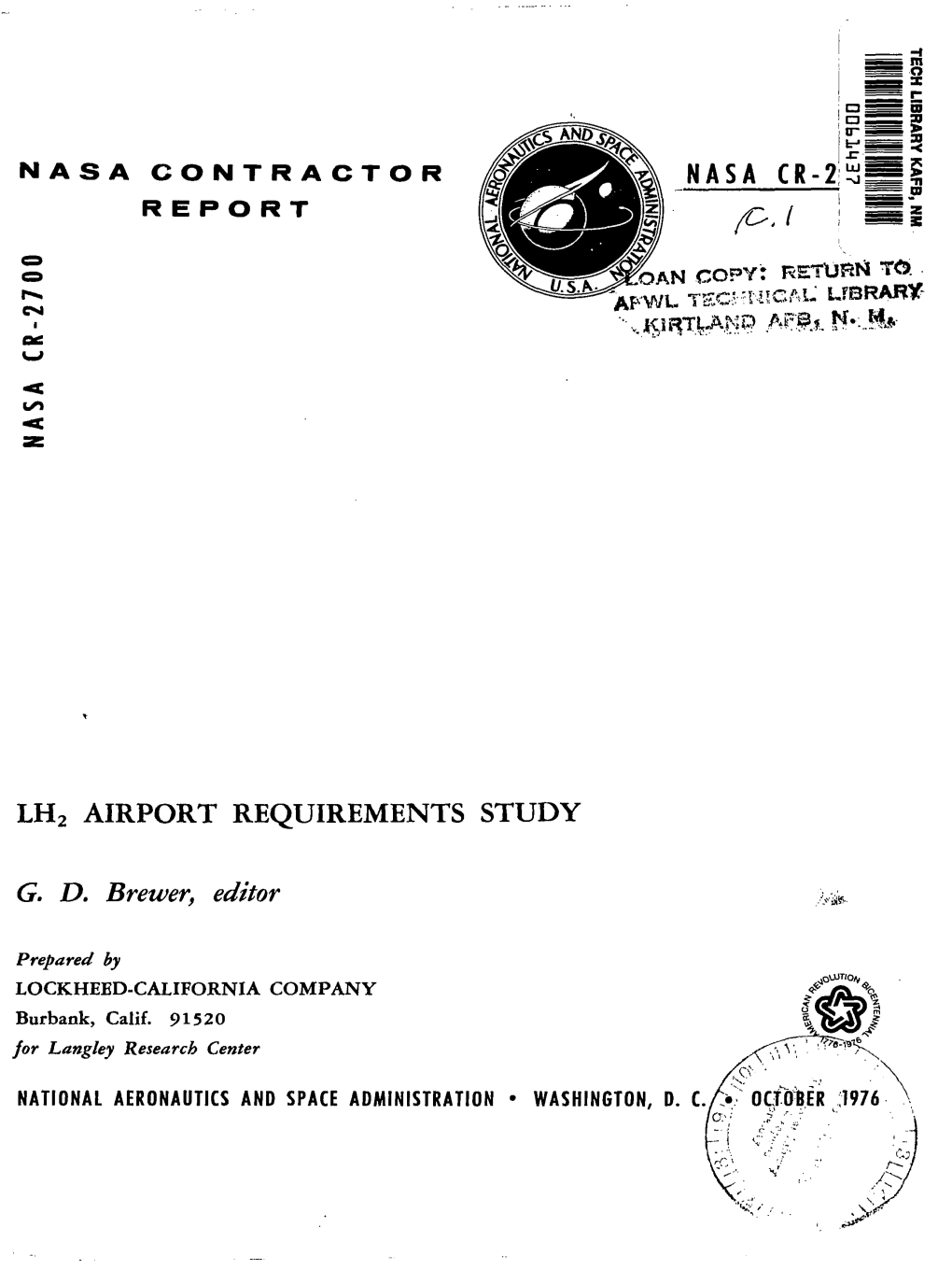 Lh2 Airport Requirements Study Tech Library Ufb, Nm