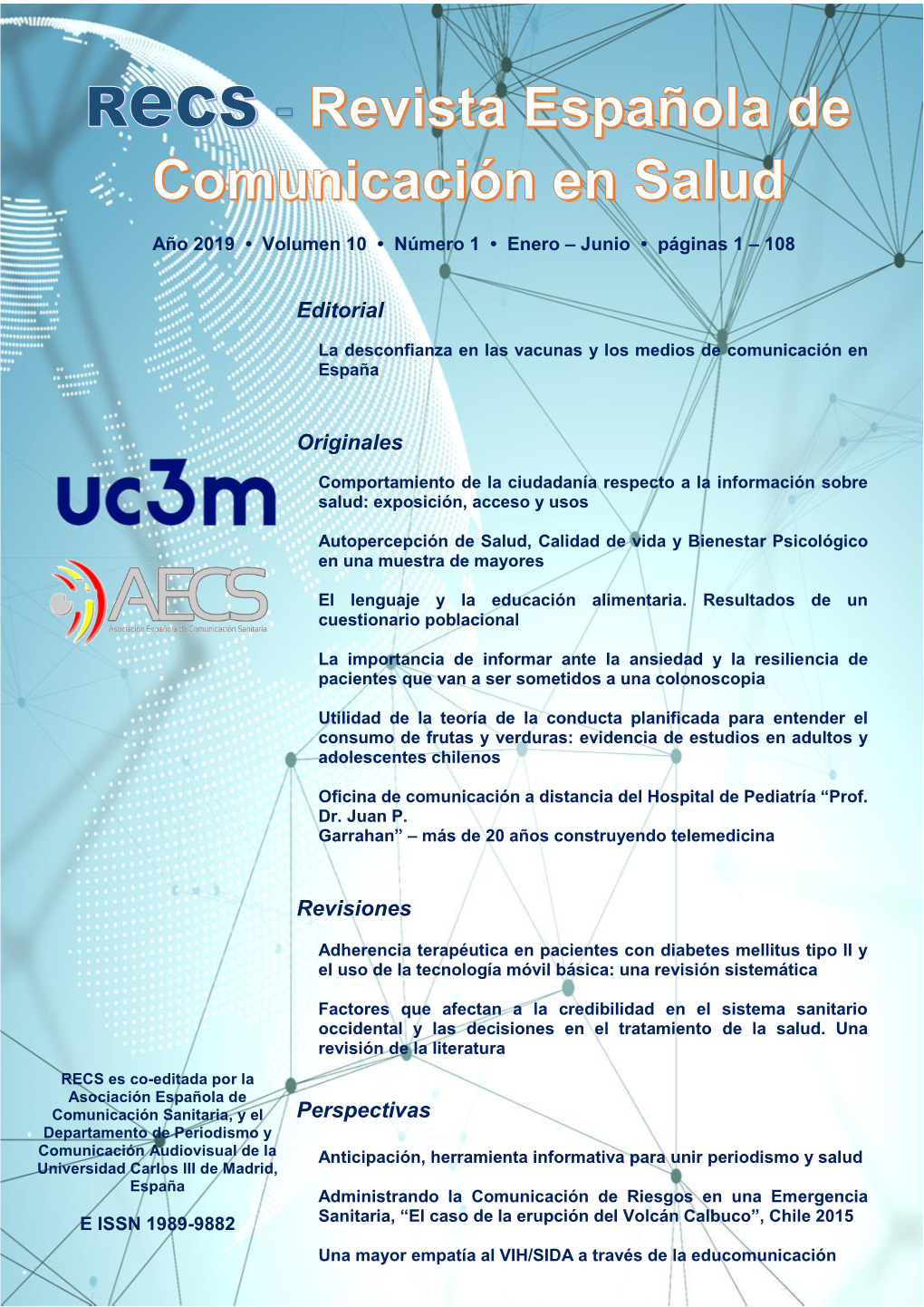 RECS. Revista Española De Comunicación En Salud. 2019, V