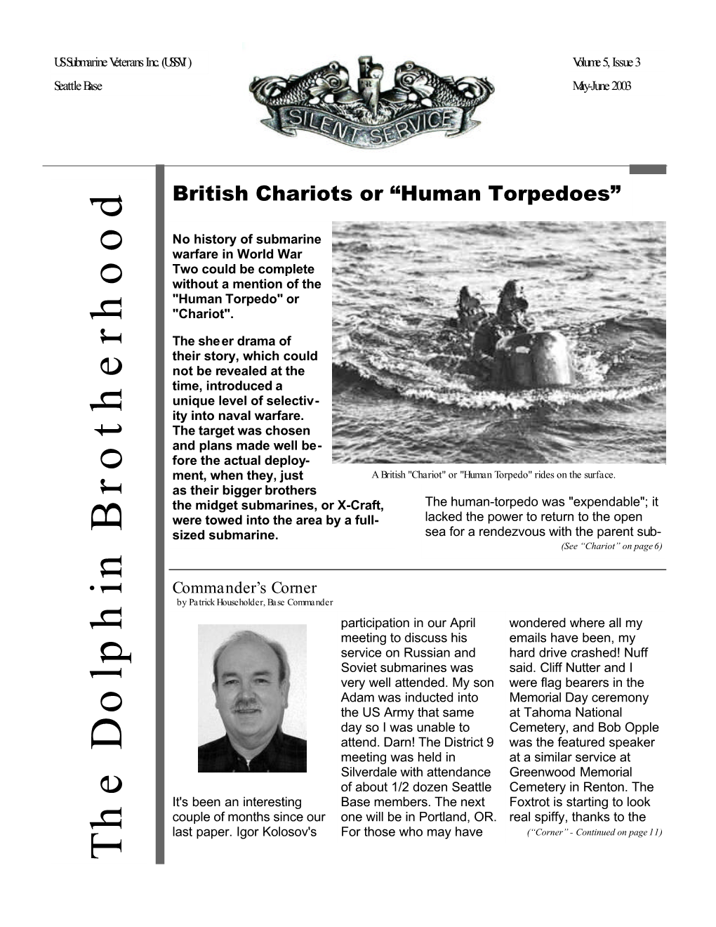 The Dolphin Brotherhood Page 2 the DOLPHIN BROTHERHOOD