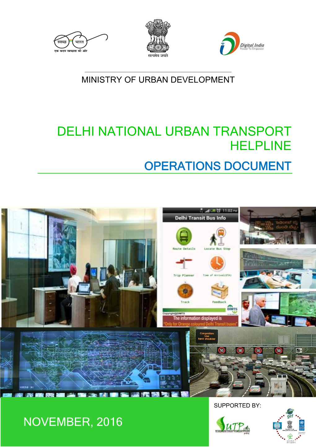 Delhi National Urban Transport Helpline Operations Document