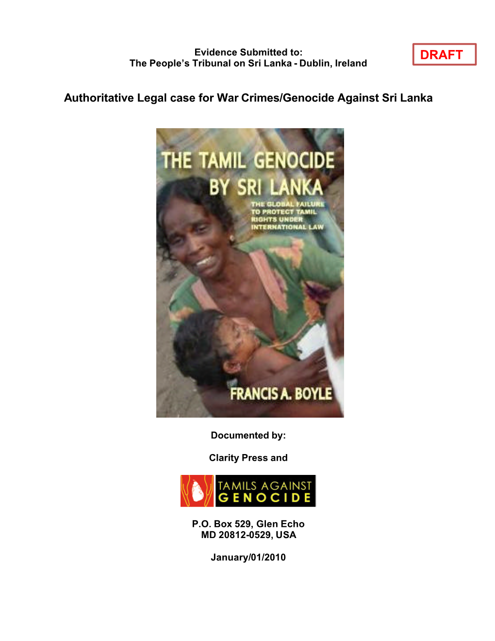 War Crimes in Sri Lanka – Prof. Francis Boyle