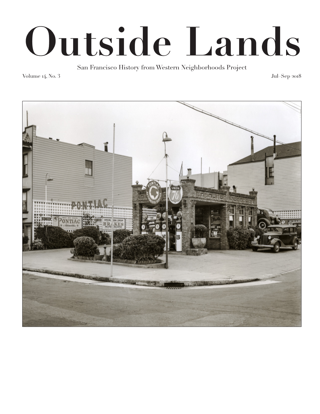 Outside Lands San Francisco History from Western Neighborhoods Project Volume 14, No