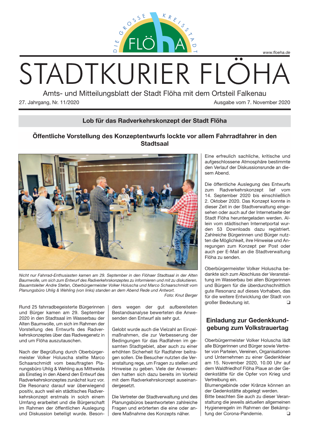 Amts- Und Mitteilungsblatt Der Stadt Flöha Mit Dem Ortsteil Falkenau 27