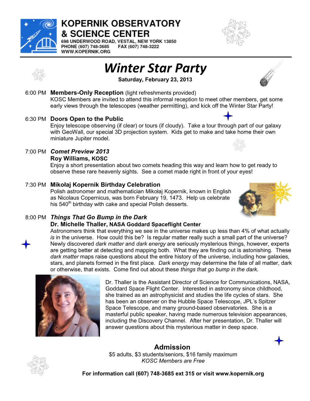 Kopernik Observatory Winter Star Party