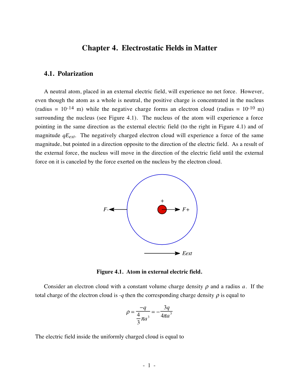 Chapter 4. Electrostatic Fields in Matter