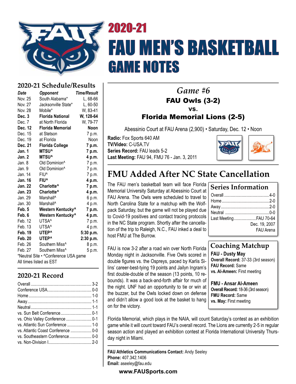 Fau Men's Basketball