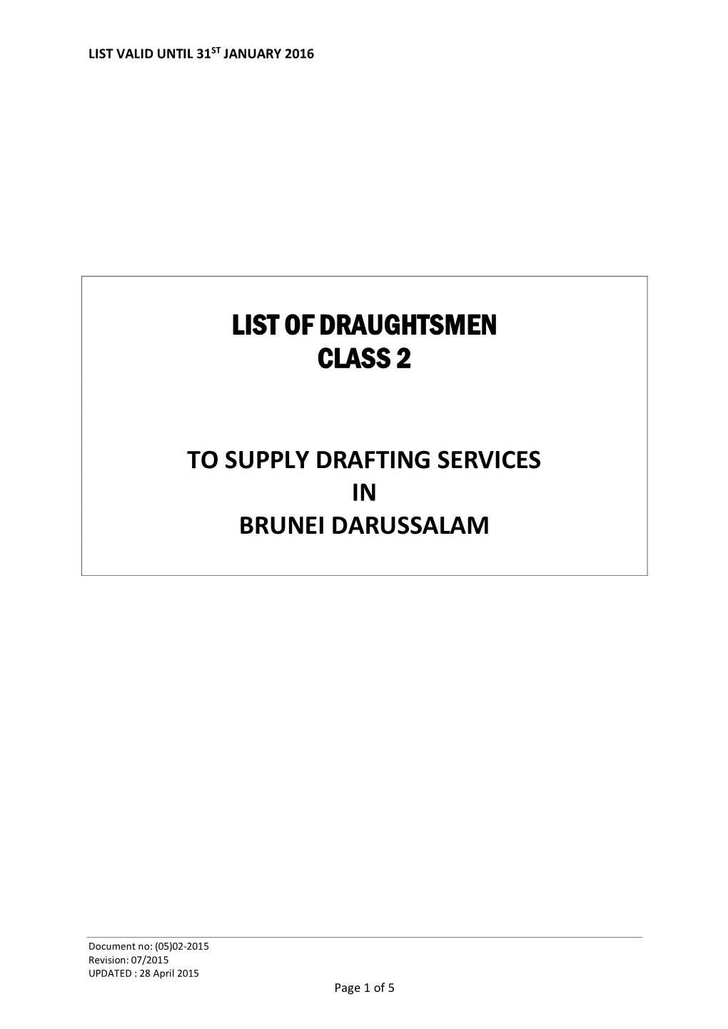 Draughtsman Class 2