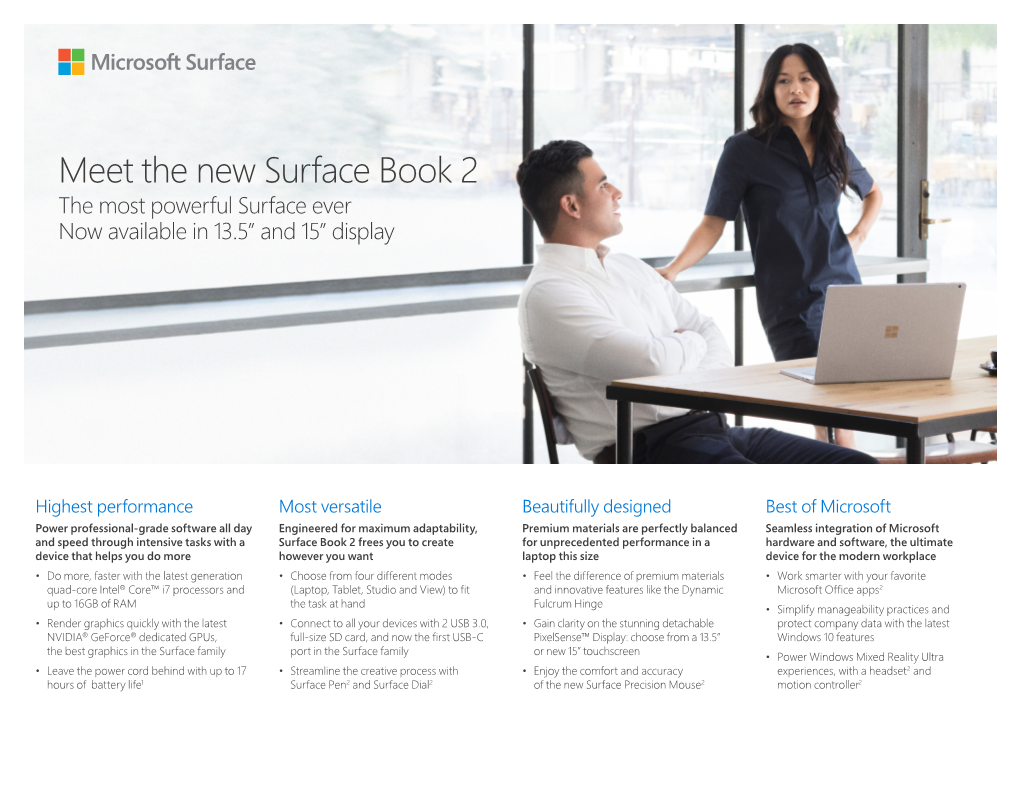 Meet the New Surface Book 2 the Most Powerful Surface Ever Now Available in 13.5” and 15” Display