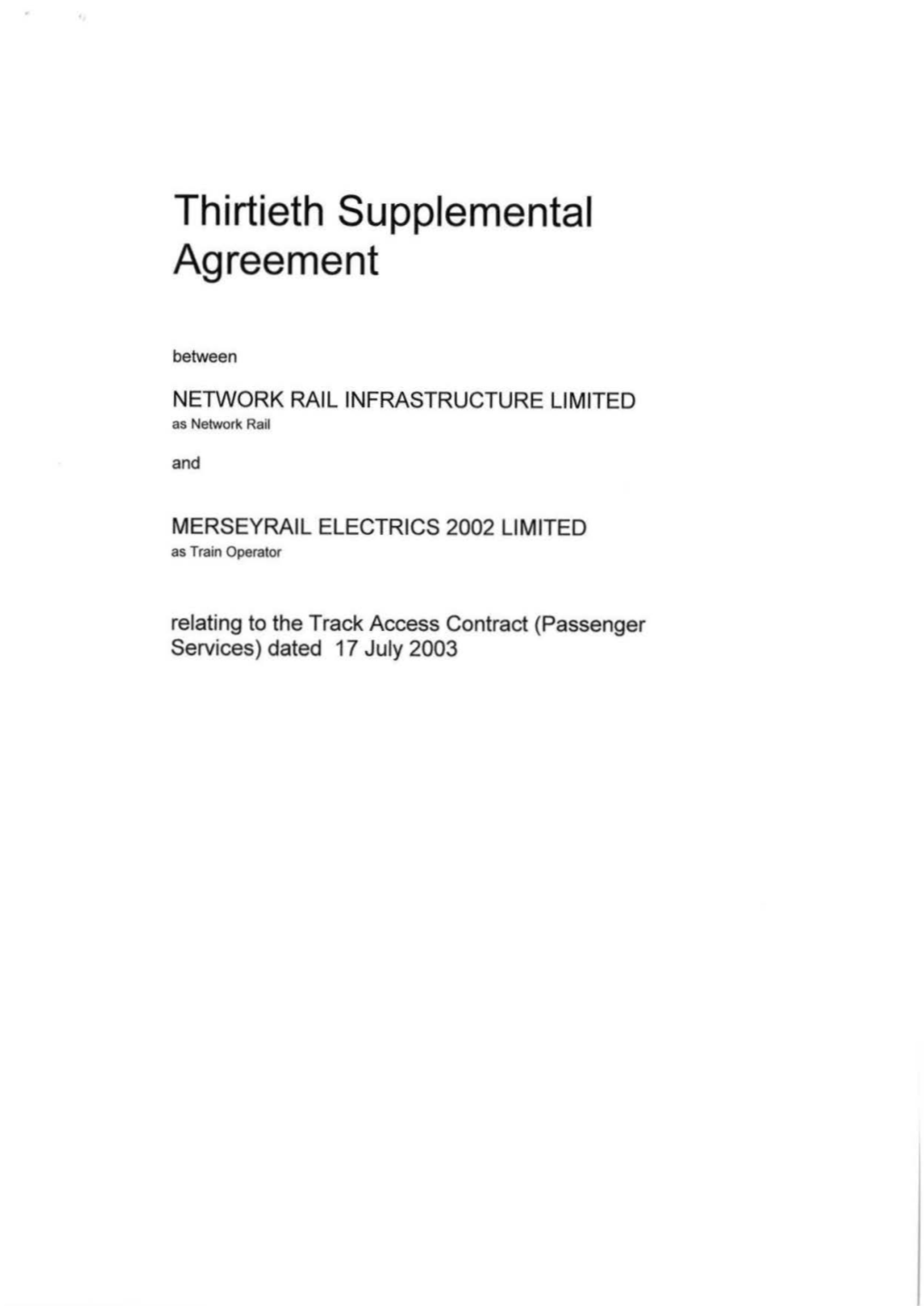 Merseyrail 30Th SA Signed Agreement Redacted