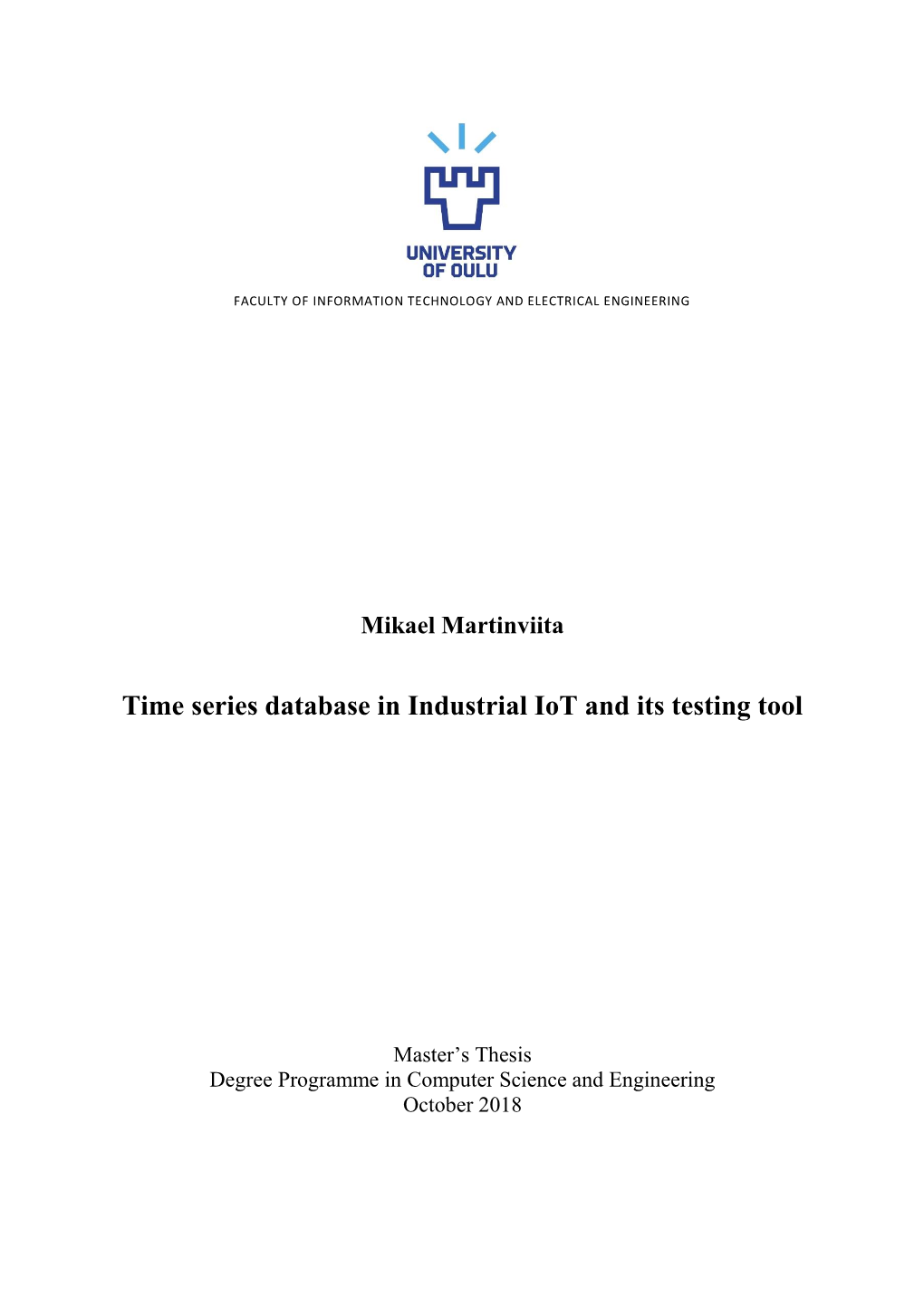 Time Series Database in Industrial Iot and Its Testing Tool