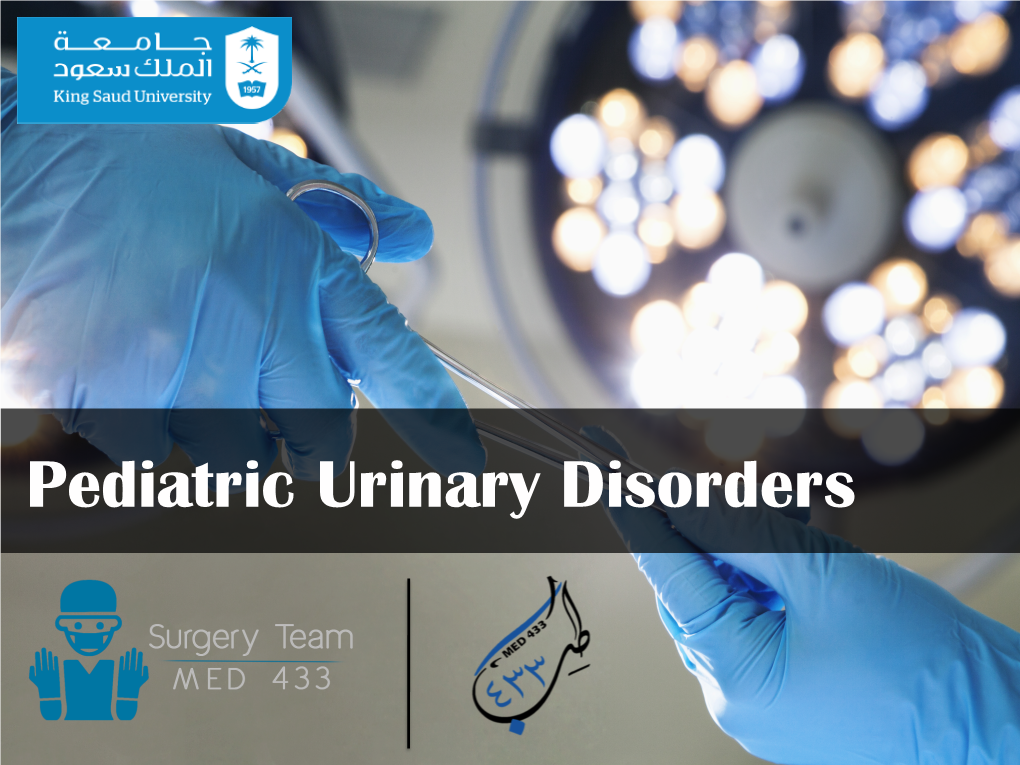 Pediatric Urinary Disorders Edited