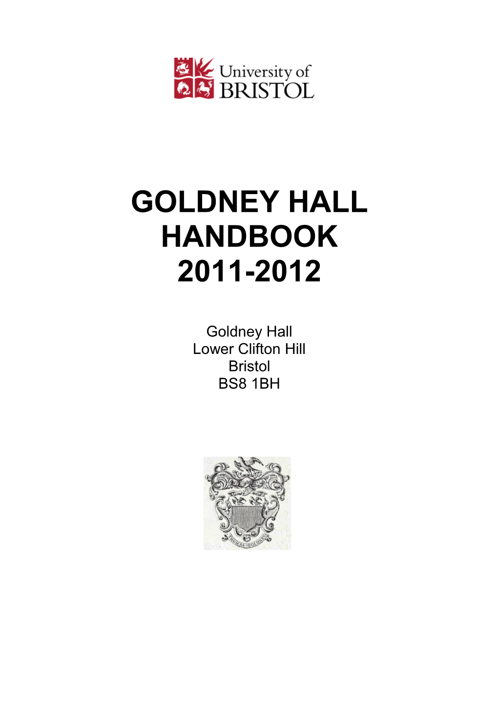 Goldney Hall Handbook 2011-2012