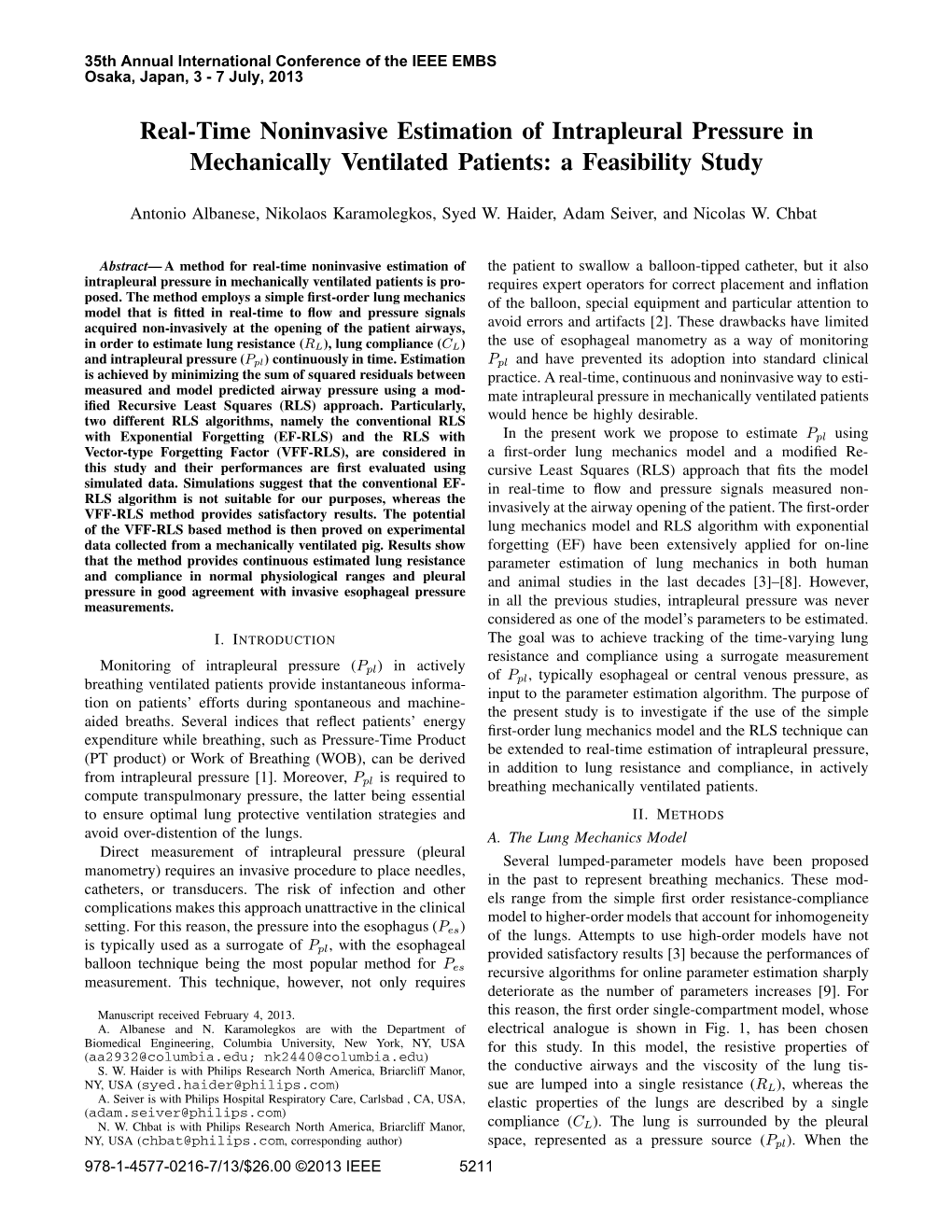 Real-Time Noninvasive Estimation of Intrapleural Pressure in Mechanically Ventilated Patients: a Feasibility Study