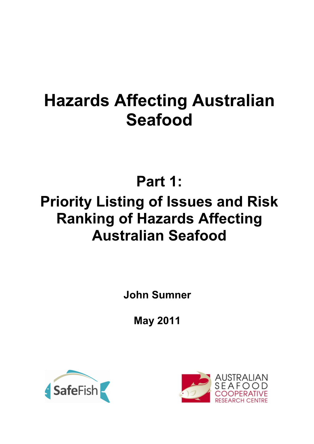Hazards Affecting Australian Seafood