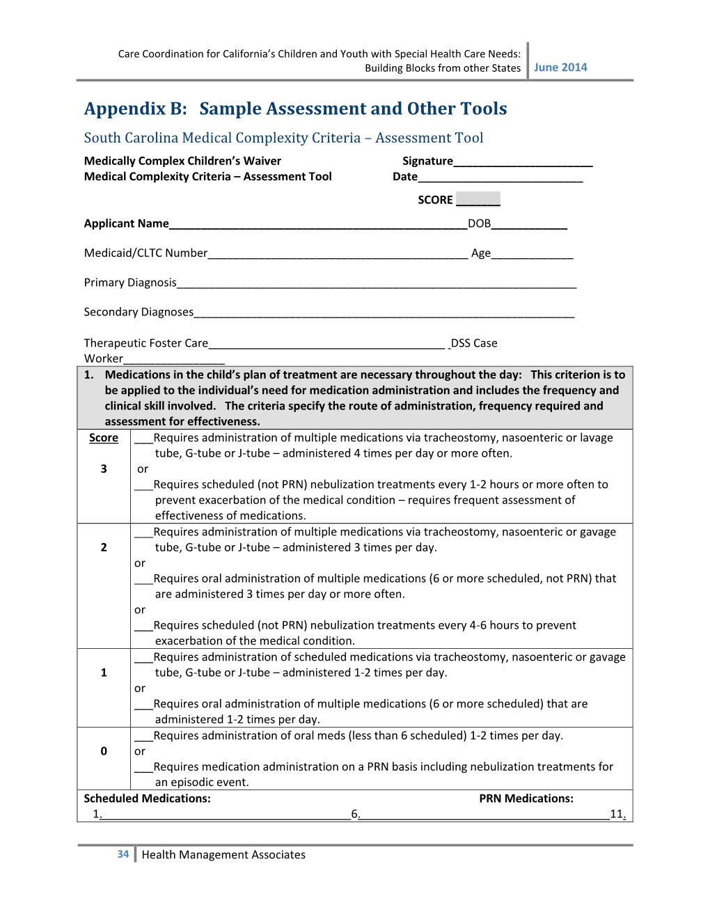 Appendix B: Sample Assessment and Other Tools